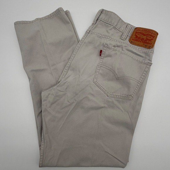 Levi's Other - Levi 511 Slim Fit Gray Khaki Twill Pants Mens 40x32 Red Tab 00511-1609
